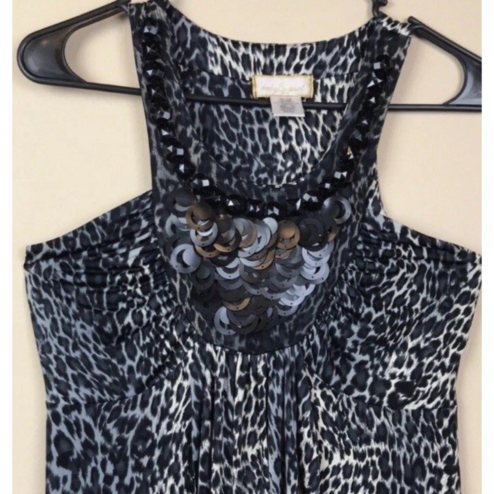 Vintage Y2K Baby Phat Cheetah Print Blouse Black Appliqué Women's Large